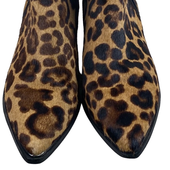 Marc Fisher Yale Ankle Boots Booties Chelsea Sz 6.5 Animal Print Calf Hair - Picture 5 of 10